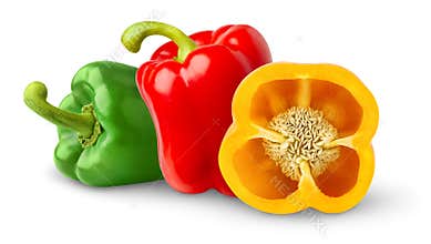 Three bell peppers