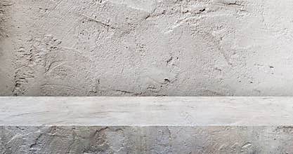 Grey concrete texture table product display background.3d perspective studio photography stand.banner mokc up space for showcase