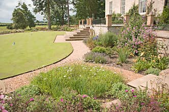 Manicured garden.