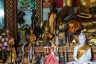 Wat Manorom - an ancient Buddhist temple in Luang Prabang Laos