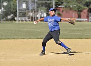 Little league baseball pitcher