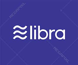 Libra Coin Facebook Cryptocurrency vector illustration