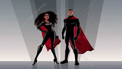 Superhero Couple Black