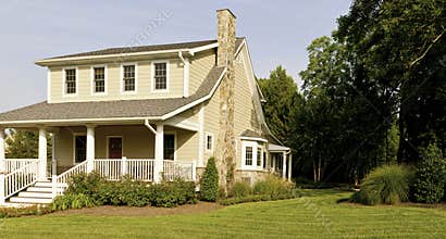House and porch wide angle