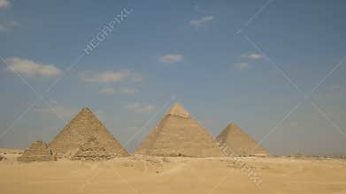 Ancient pyramids at giza near cairo in egypt