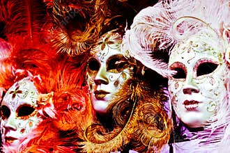 The three masks of the carnival