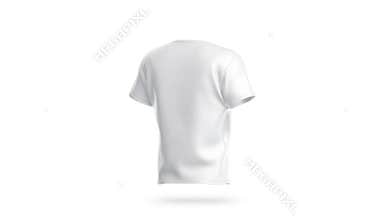 Blank white clean t-shirt mockup, isolated, looped rotation