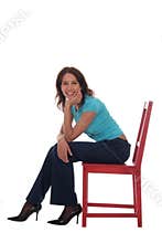 Woman sitting on chair