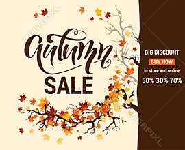 Fall advertising banner.