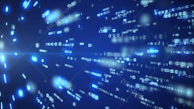 Digital code background number zero and one running cloud computing technology