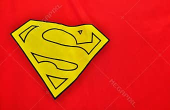 Close-up of superman's cape