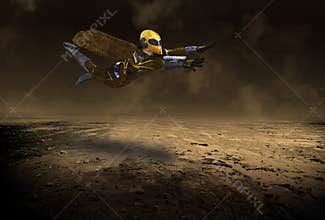 Science Fiction Flying Astronaut, Space Man