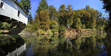 Hoffman Covered Bridge Over Crabtree Creek