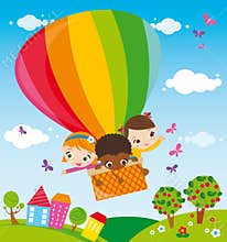 Trip with hot air balloon