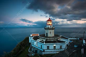 The Arnel`s lighthouse at dusk