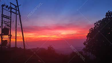 Vibrant winter colours of Dharamshala Himalayas India