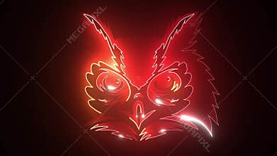 Of an owl design on black background, Bird. Animal. Wildlife.