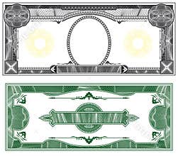 Blank banknote layout
