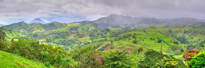 Costa Rica landscape panorama