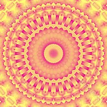 3d Computer generated beautiful Mandala pattern texture in vibrant colors.