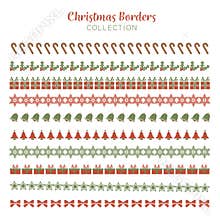 Variety of Christmas borders set