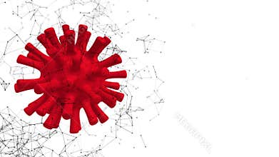 Concept of virus circulation and contagion. Contagious viral disease