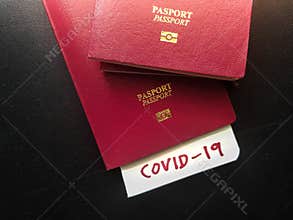 Malaysia Passport with Covid-19 Note