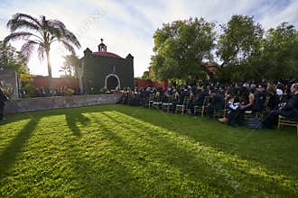 Church in an outdoor wedding venue