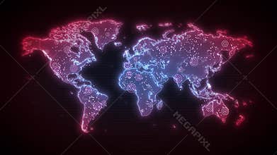 World Map Global Virus Epidemic Background