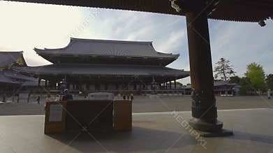 Higashi-Honganji Temple in Kyoto, Japan in 4k