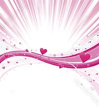 Valentine Heart Wave with Burst