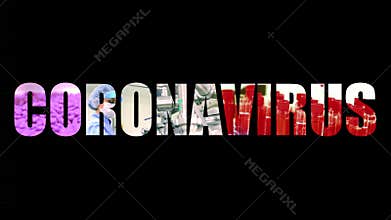 COVID-19  Coronavirus Pandemic Animated Video Clips in Text Shape