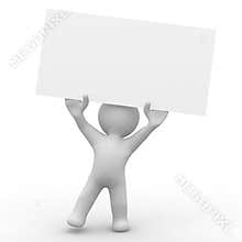 Cute people with empty card