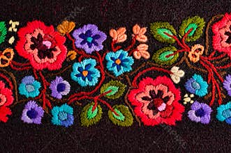 Embroidered flowers