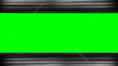 Rolling garage doors open up and down with chroma key background
