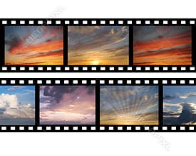 Film with images of sky