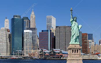 Statue of Liberty and New York City