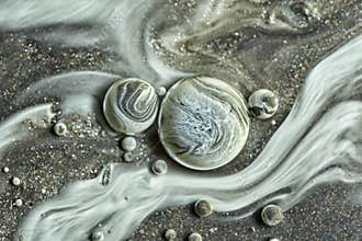 Colourful acrylic bubbles.Abstract ink design template mixed texture background. Liquid color backdrop. Wallpaper pattern. Oil
