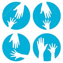 Hands help - icon set
