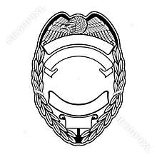 vector of Security Police badge, sheriff badge