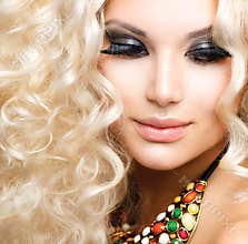Girl with Curly Blond Hair