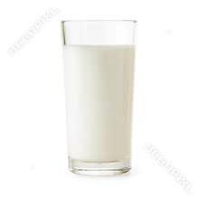Glass of milk isolated on white with clipping path