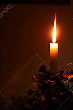 Christmas holiday candle