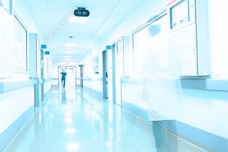 Modern hospital corridor
