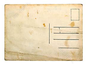 Old empty postcard