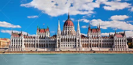 Hungarian parliament in Budapest, Hungary
