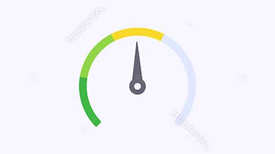 Mileage needle measures the level of business risk. concept of risk management before investing