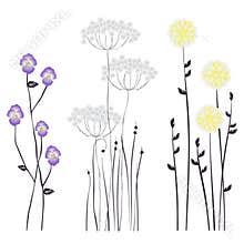 Floral background, blooming flowers - collection f