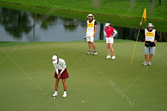 Kuala Lumpur - October 30, 2023 - Celine Boutier wins Maybank Champion 2023 over Atthaya Thitikul