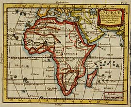 Old map of Africa
